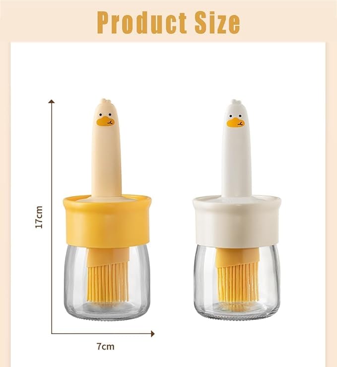 Glass Olive Oil Dispenser Bottle with Silicone Brush