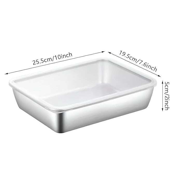 Food Storage Container with Lids - Stainless Steel