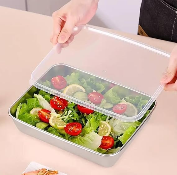 Food Storage Container with Lids - Stainless Steel