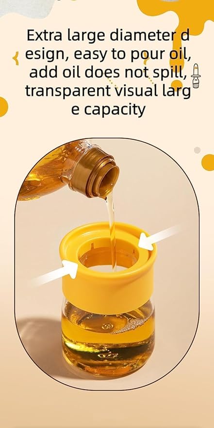Glass Olive Oil Dispenser Bottle with Silicone Brush