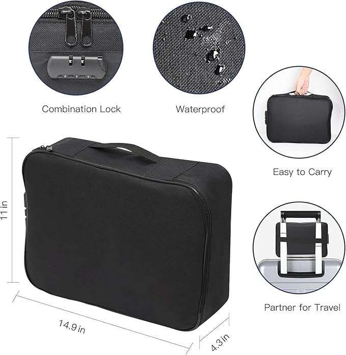Document Organizer, Multi-Layer Storage Pouch
