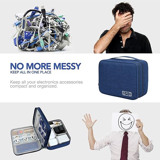 Double Layer Electronic Gadget Organizer
