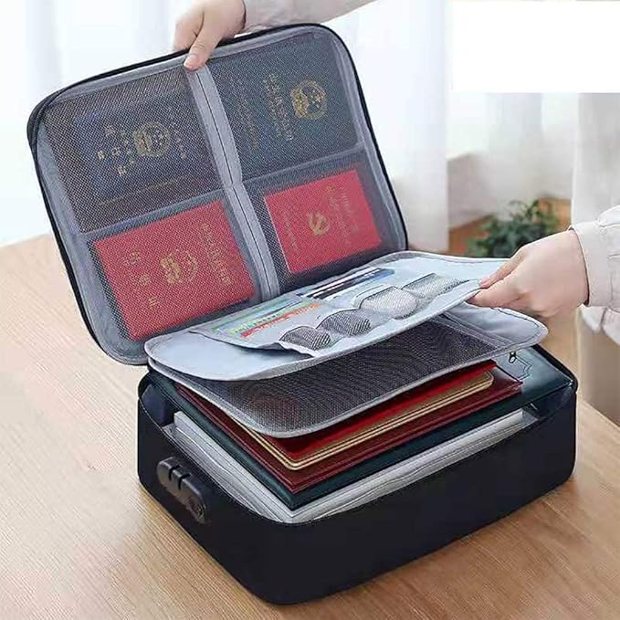 Document Organizer, Multi-Layer Storage Pouch