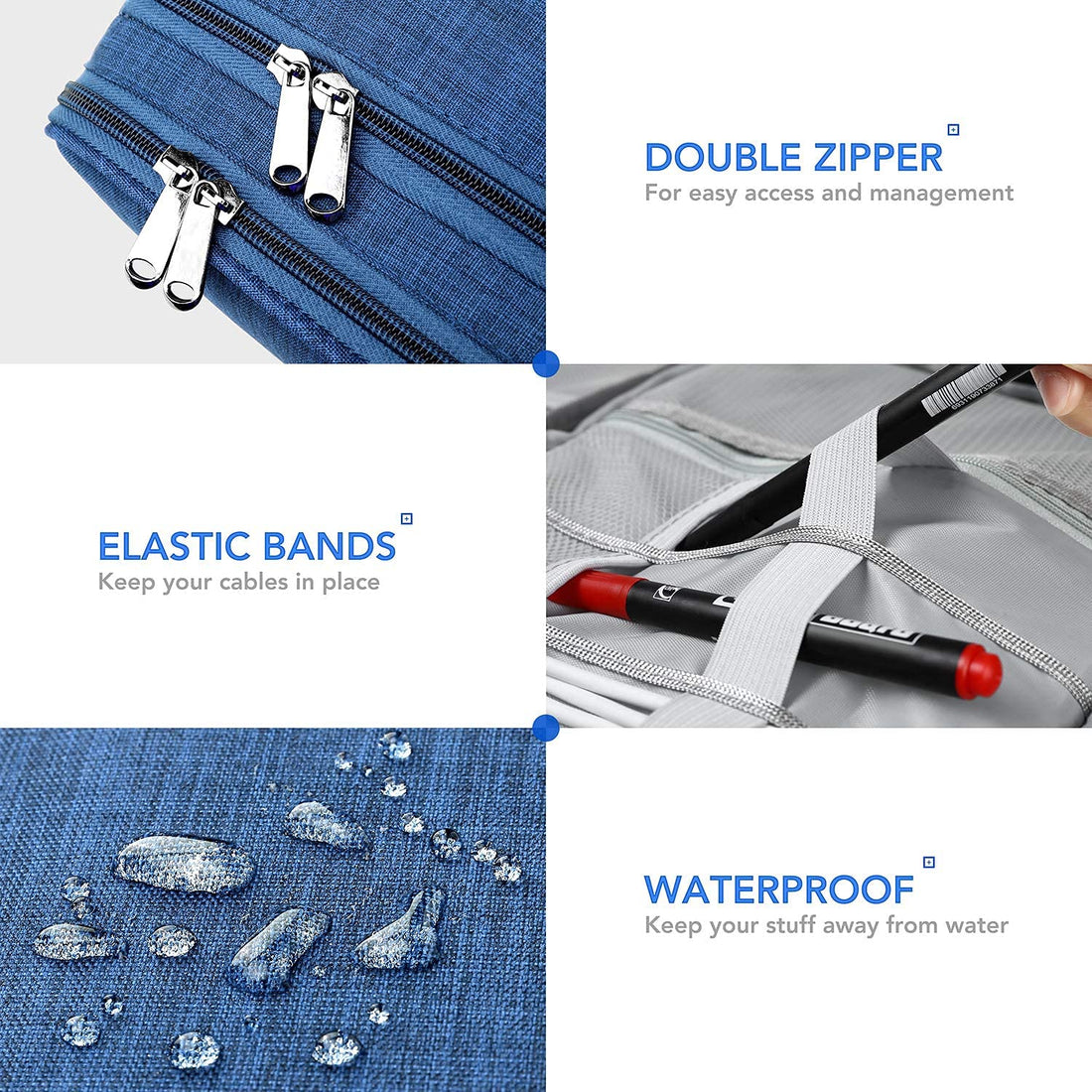 Double Layer Electronic Gadget Organizer