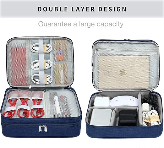 Double Layer Electronic Gadget Organizer